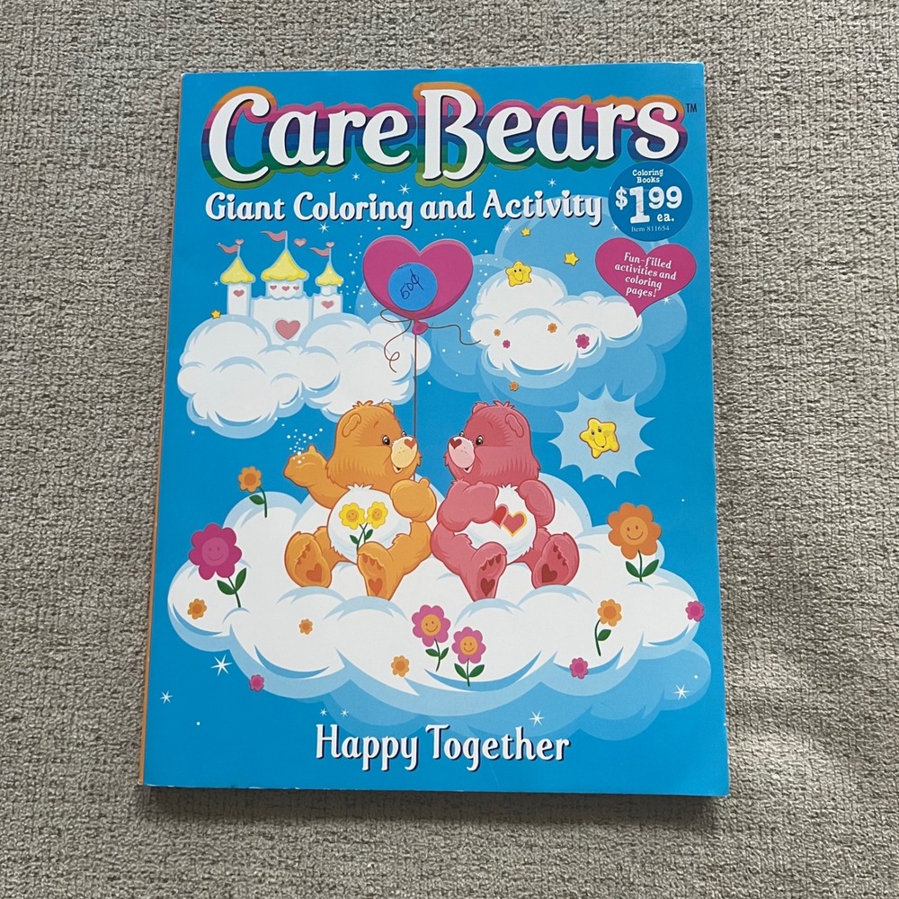 Care Bears Happy Together Giant Coloring Activity Book 2004 Modern Publishing